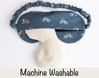 Weighted Flax Seed Eye Mask or Eye Pillow  With Machine Washable Cover, Lavender Essential Oil