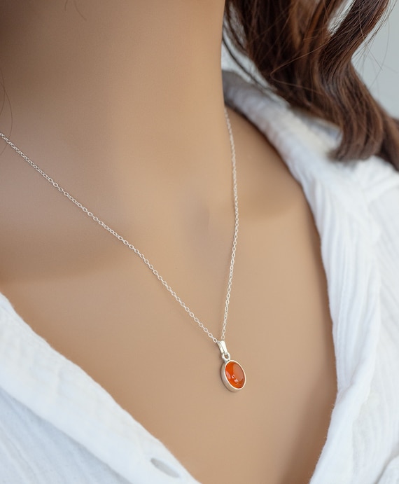 ★ROSEMONT★ SILVER Red Carnelian Pearl Necklace La Vie En R Amazon.com: 1928 Jewelry Red Faceted Oval Stone And Crystal