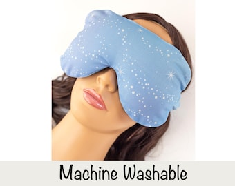 Weighted Flax Seed Eye Mask or Eye Pillow  With Machine Washable Cover, Lavender Essential Oil