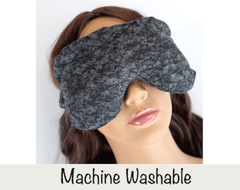 Weighted Flax Seed Eye Mask or Eye Pillow  With Machine Washable Cover, Lavender Essential Oil