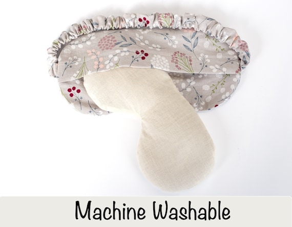 Weighted Flax Seed Eye Mask or Eye Pillow  With Machine Washable Cover, Lavender Essential Oil
