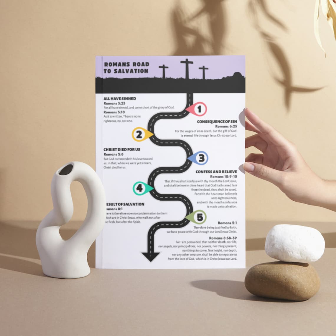 Romans Road to Salvation Bookmark | Printable Digital Download | KJV ...