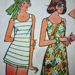 Vintage 1970er Jahre McCall&#39;s 3599 Misses&#39; Kleid-Top-Hosen-Shorts Schnittmuster, Größe 12