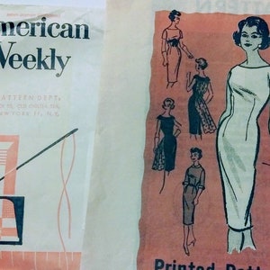 The American Weekly #9283 Original Printed Sewing Pattern Dress, Size 10