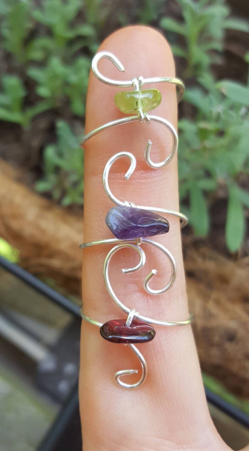 Crystal toe ringsWire toe ringsAdjustable toe ringHandmade Etsy