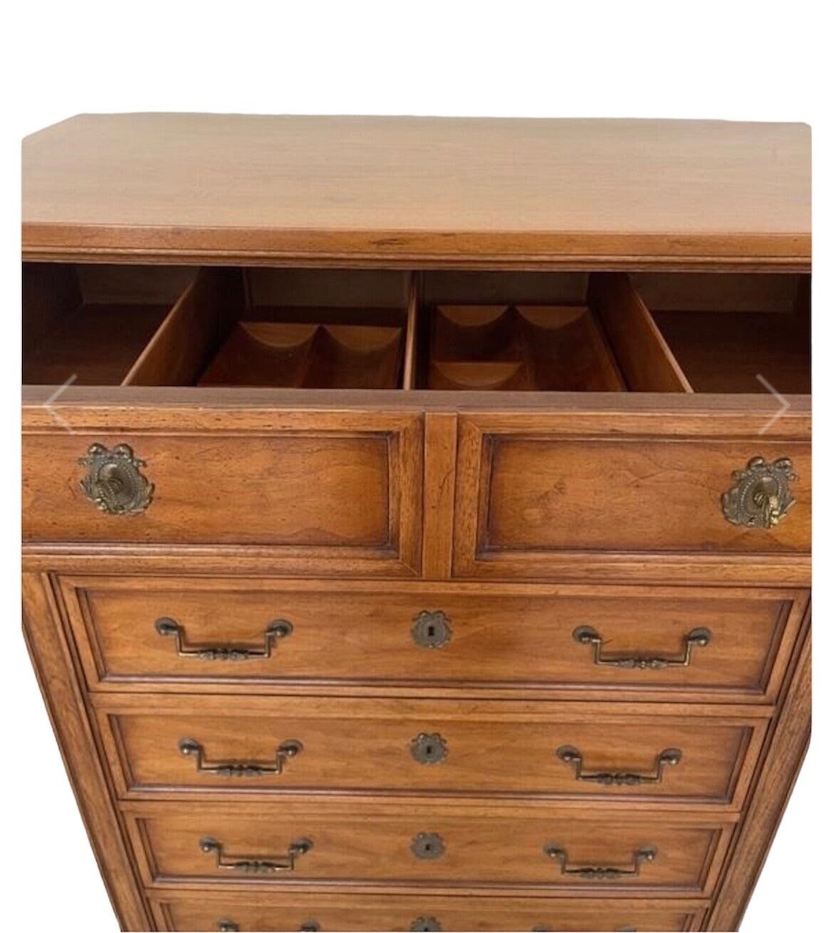 Henredon Vintage Custom Folio One Fruitwood Highboy Dresser French ...
