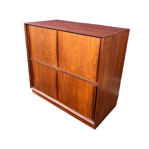 Peter Hvidt & Orla Molgaard-nielsen Teak Cabinet Sliding Door Teak