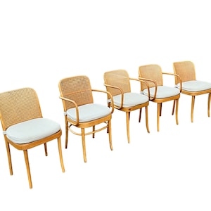 Early 1930’s Set of Five Josef Hoffman Bentwood Prague 811 Chairs for Thonet