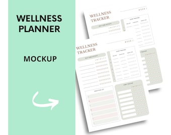 Daily Wellness Tracker Planner | Self-Care, Mood & Habit (Digital Download)