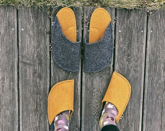 Mustard Yellow Slippers - Valentines Gift for Him or Her