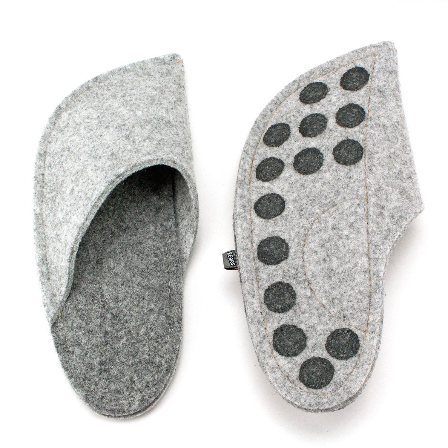 Wool Felt Slippers Spa Slippers Home Slippers Unisex Etsy