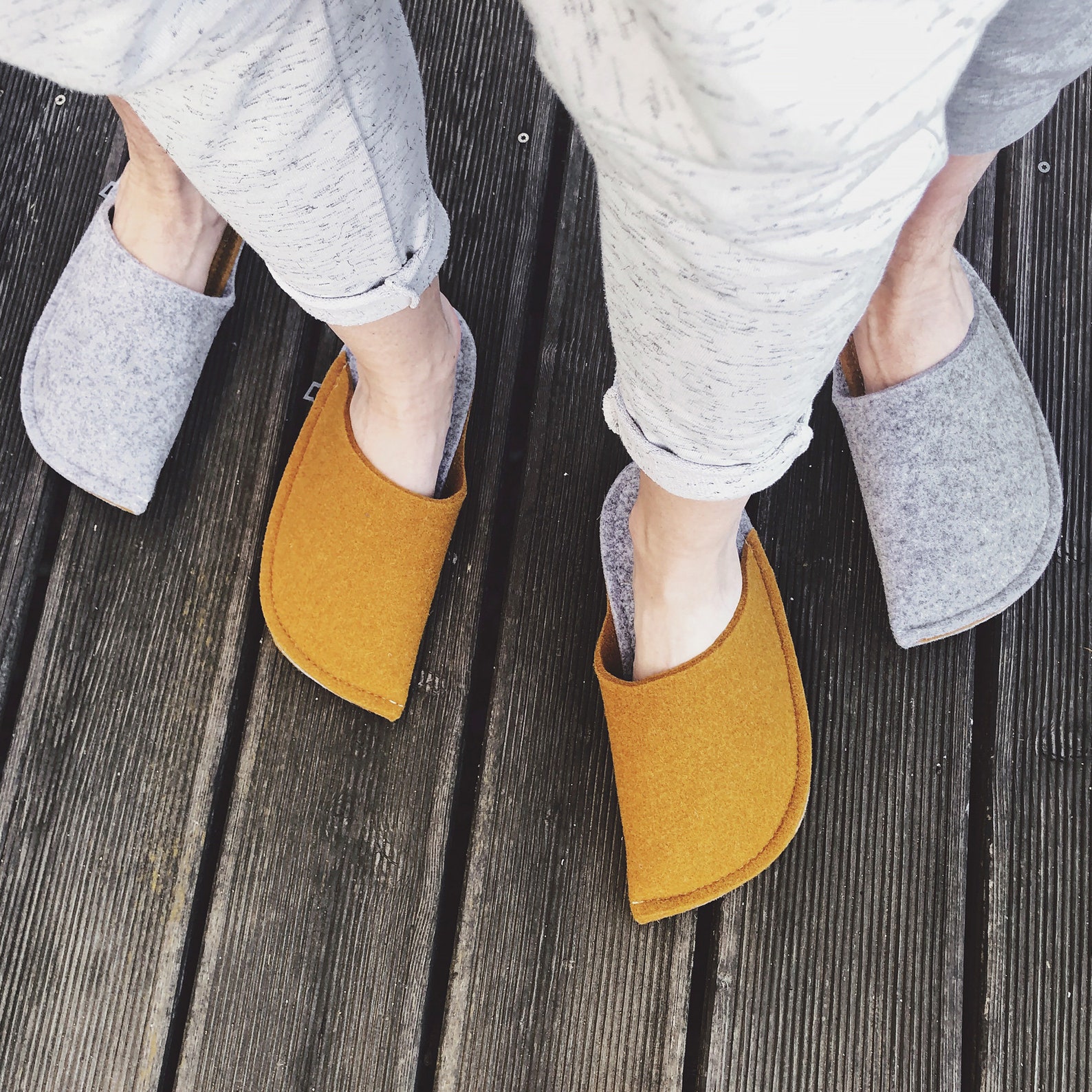 Mens Felt Slippers Wool Felt Slippers Men | Etsy