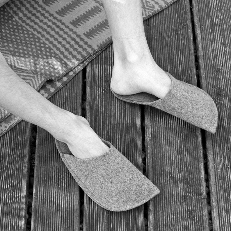 Felt House Slippers Wool Felt Home Slippers image 9