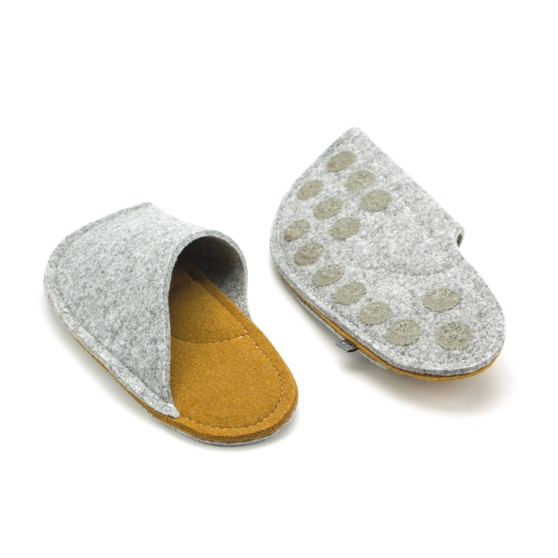 Mens Felt Slippers Wool Felt Slippers Men Etsy