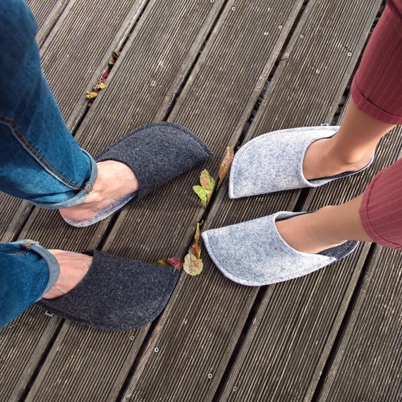 Buy Warm Slippers Gray Slippers Grandparents Gift Idea Online in