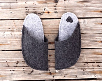 Black Slippers for Men - House Slippers with Arch Support - Gift Idea for Him