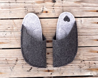 Black Slippers for Men - House Slippers with Arch Support - Gift Idea for Him