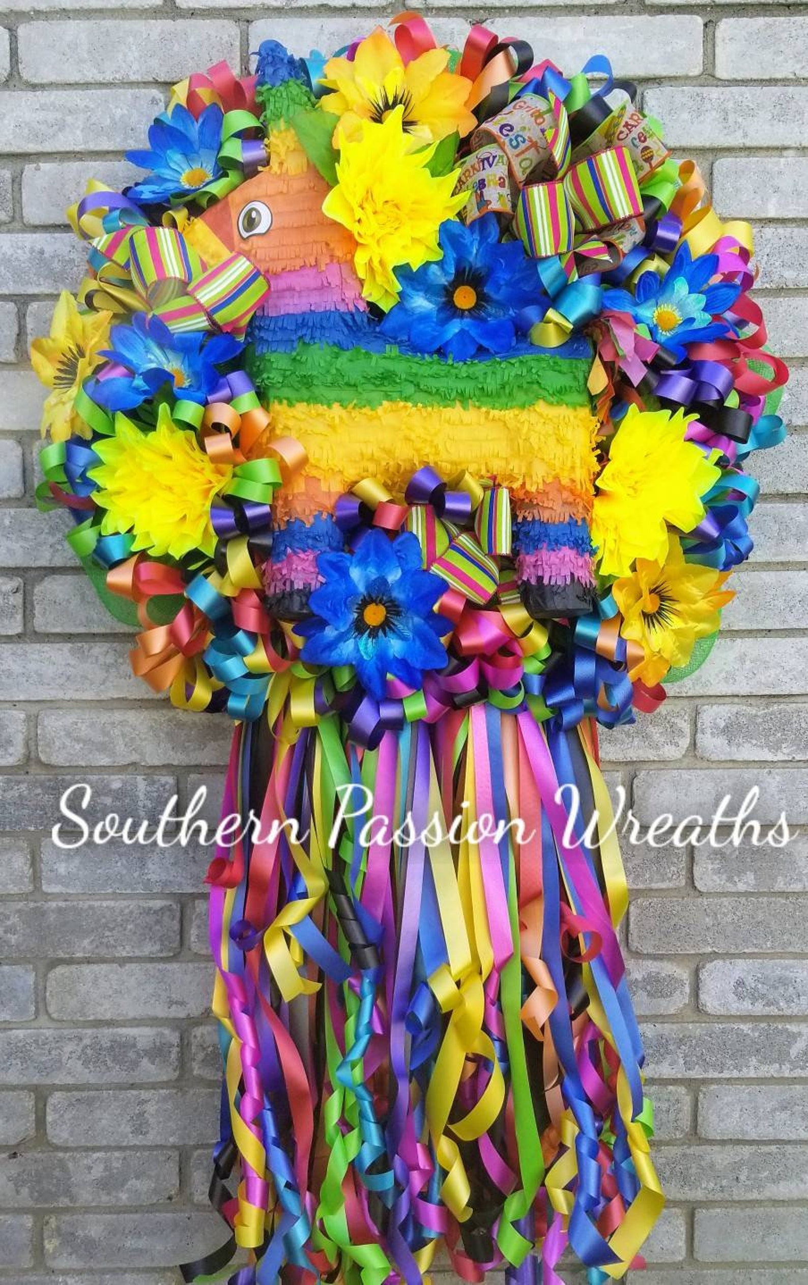 Viva La Fiesta Wreath San Antonio Inspired Fiesta Wreath Best Etsy