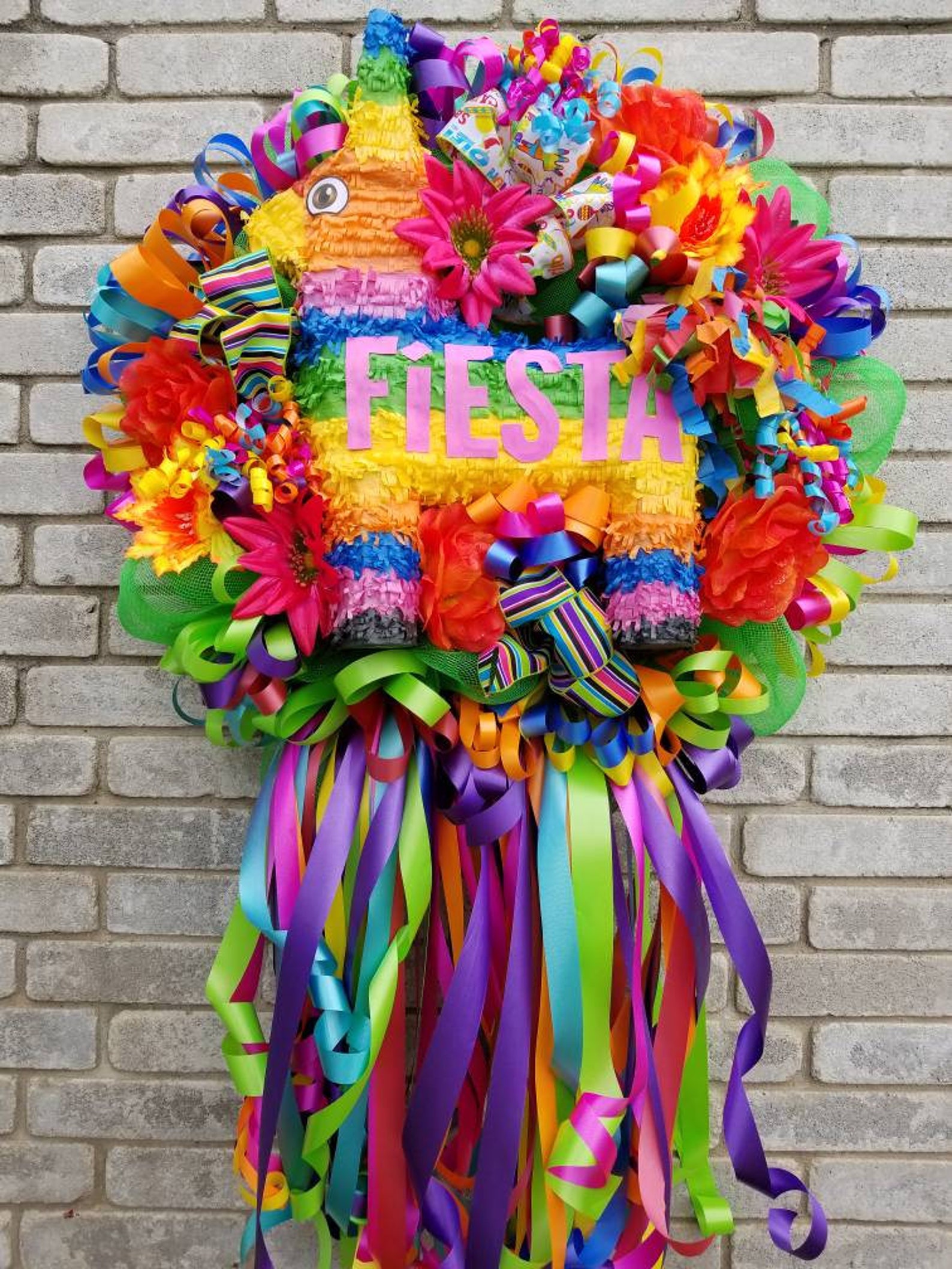 Viva La Fiesta Wreath San Antonio Inspired Fiesta Wreath Best Etsy