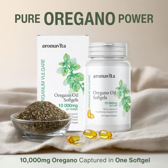 Vegan Oregano Oil Softgels – Plant-Based, Non-GMO, Gluten-Free,  Natural Daily Supplement - 60 capsules