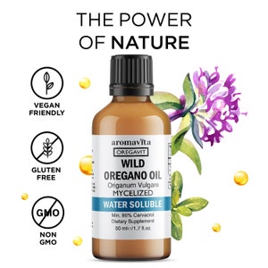 Mycelized Wild Oil of Oregano oil Mouthwash 50ML/1,7OZ Good breath Healthy gum Immune boosting image 5