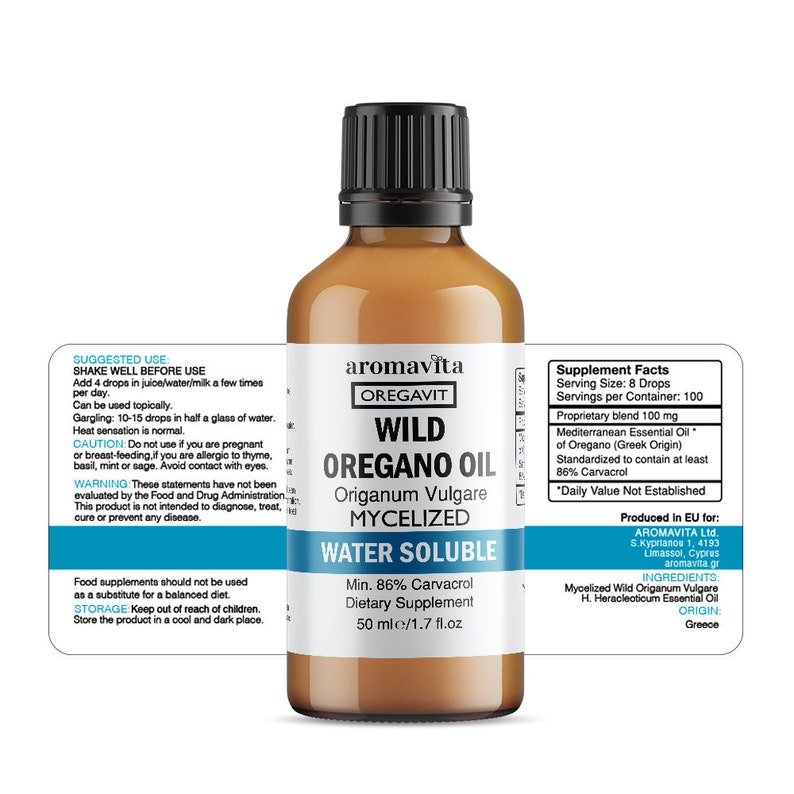 Mycelized Wild Oil of Oregano oil Mouthwash 50ML/1,7OZ Good breath Healthy gum Immune boosting image 2