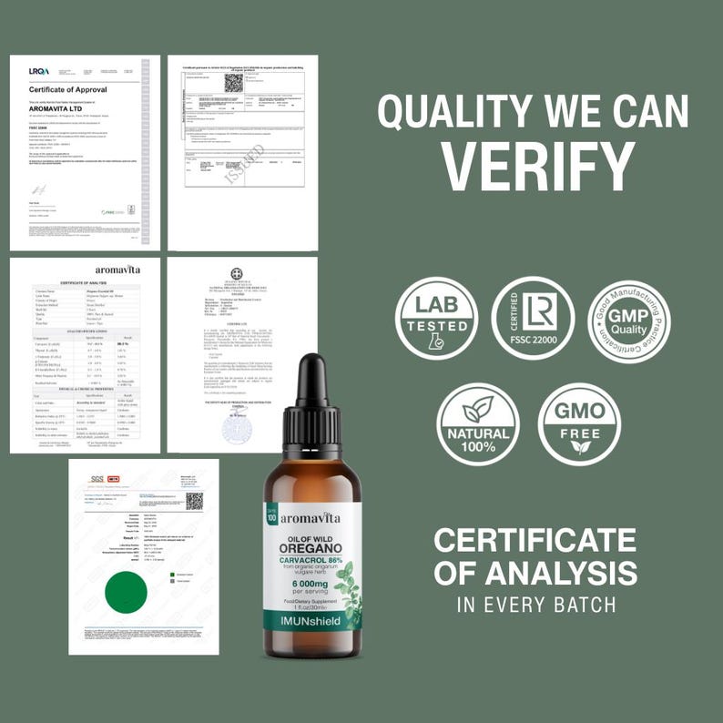 Wild Greek Organic Oregano Oil: 86-90% Carvacrol IMUNshield-Seasonal support (30ml) image 11