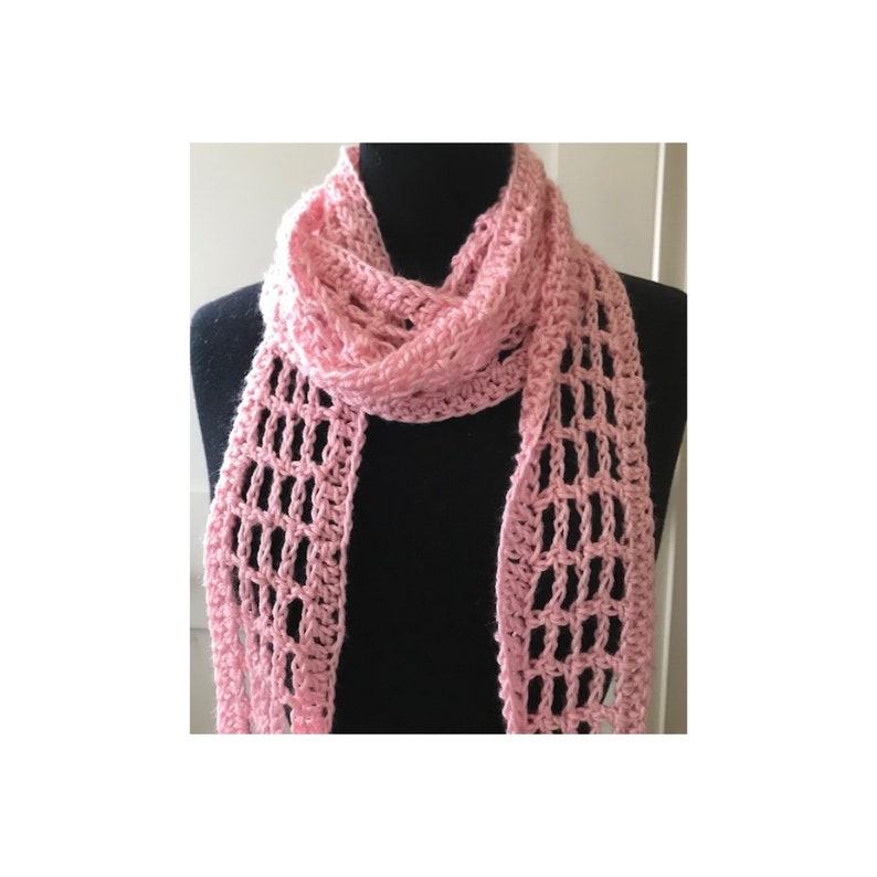 Crochet scarf Pattern,Skinny Scarf pattern PDF, crochet skinny scarf pattern, skinny scarf PDF, summer scarf pattern, easy crochet Scarf image 3