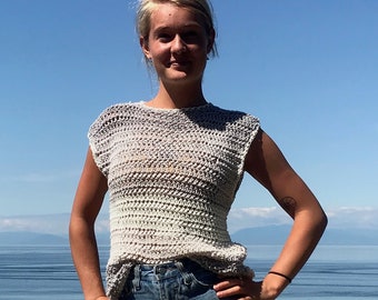 Crochet Tee Pattern, Summer Top PDF (Instant Download)