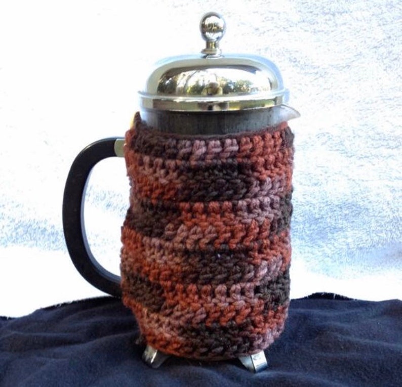 French Press Cozy Crochet Pattern 2 in 1 Pattern 3 Sizes Etsy Canada