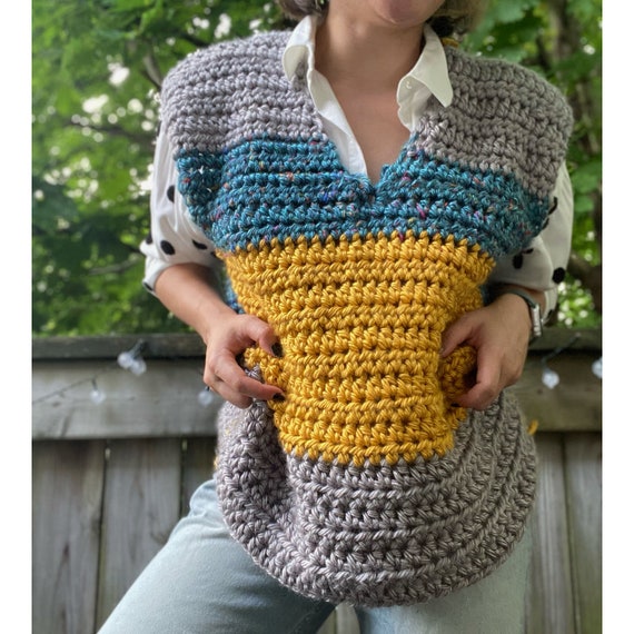 crochet sweater vest