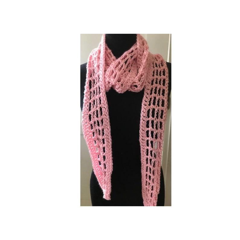 Crochet scarf Pattern,Skinny Scarf pattern PDF, crochet skinny scarf pattern, skinny scarf PDF, summer scarf pattern, easy crochet Scarf image 1