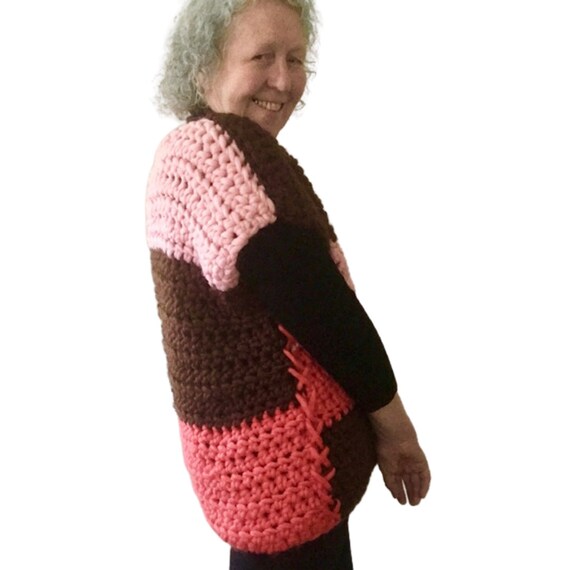 chunky crochet sweater vest
