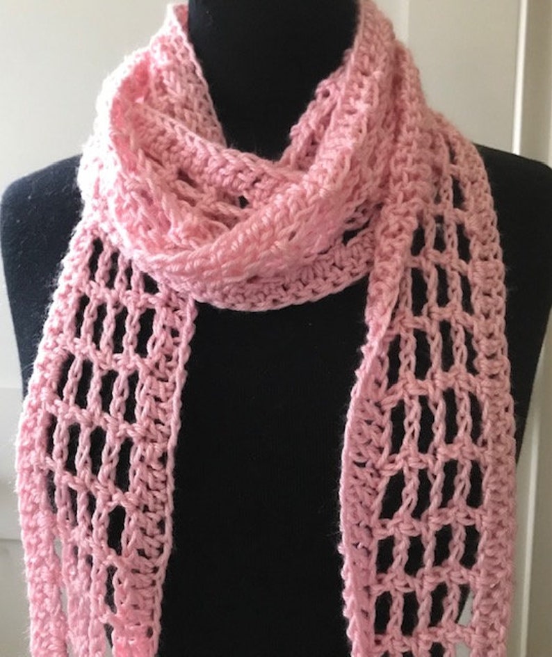 Crochet scarf Pattern,Skinny Scarf pattern PDF, crochet skinny scarf pattern, skinny scarf PDF, summer scarf pattern, easy crochet Scarf image 4