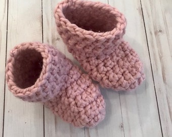 Kids Crochet Slipper Socks Pattern, Chunky Yarn (PDF Download)