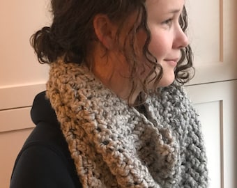 Crochet Pattern, Cozy Cowl Pattern, Cowl Scarf Pattern, crochet scarf PDF download, Chunky Infinity Scarf, Easy Crochet Pattern, cozy scarf