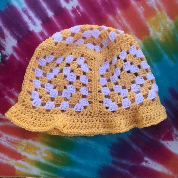 Crochet Pattern Granny Square Bucket 