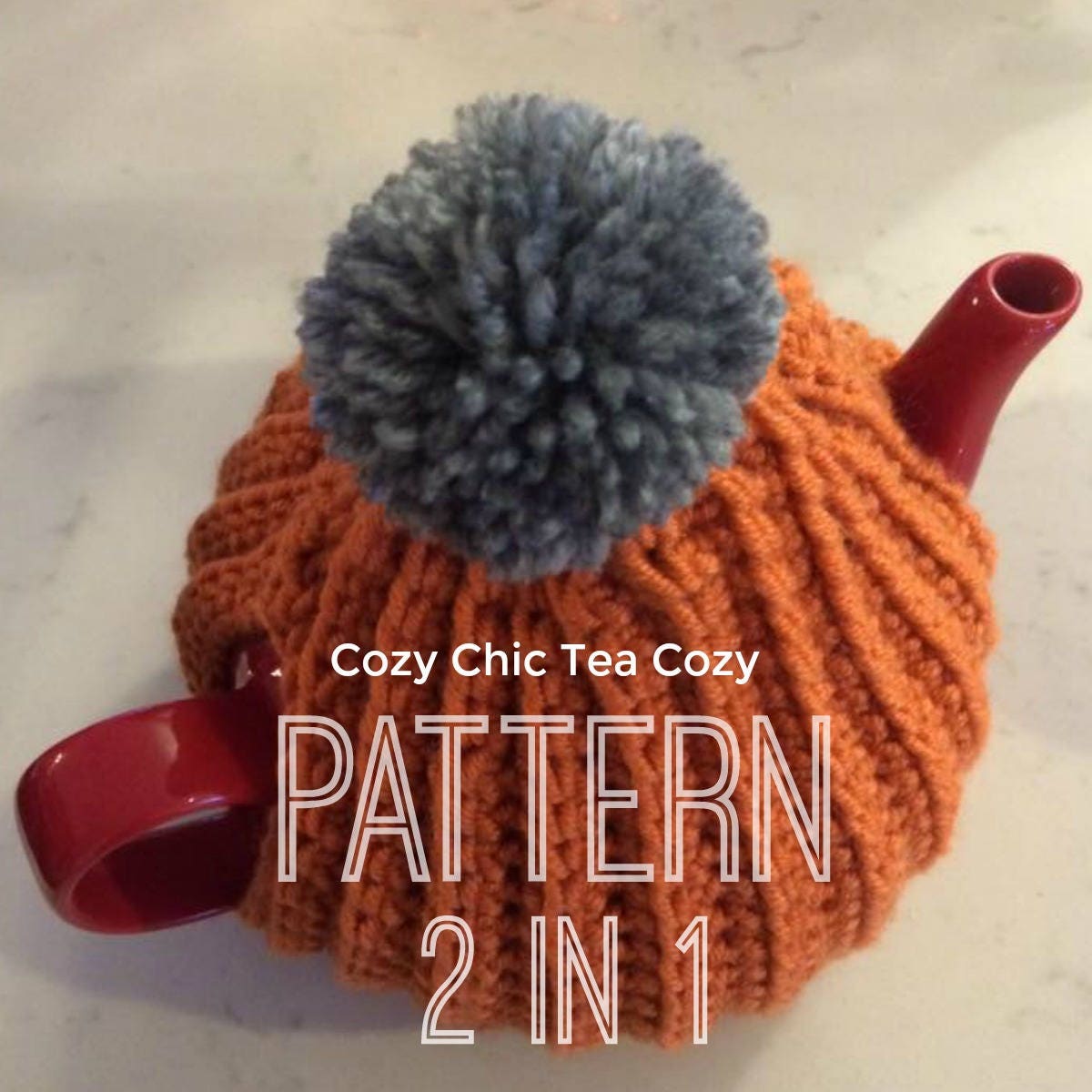 Cozy Chic Tea Cozy Crochet Pattern 2 in 1 PDF Pattern Tea | Etsy