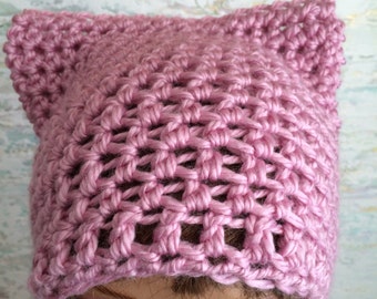 Chunky Cat Hat Crochet Pattern, Easy Beginner Design (PDF Download)