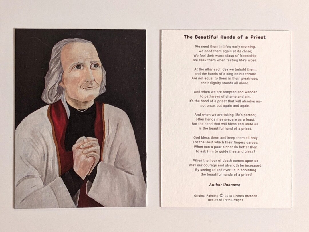 St. John Vianney Prayer Card Etsy