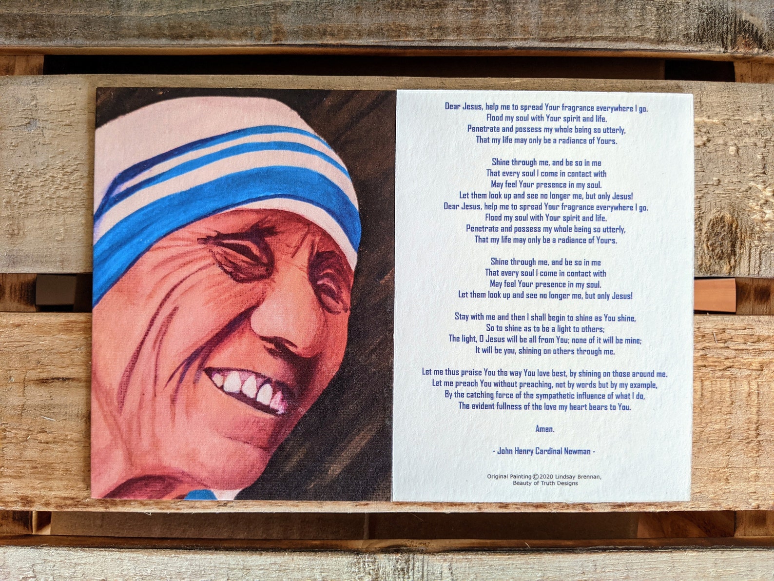 Mother Teresa Prayer Card | Etsy