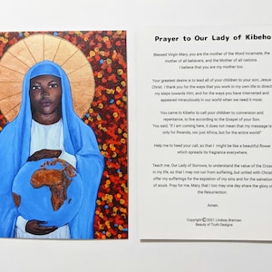 Our Lady of Kibeho Prayer Card