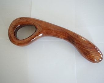 Mature Wooden dildo for solo and couple play Adult sex toy with finger hole Abstract penis shape Wood phallic sculpture Stylised phallus