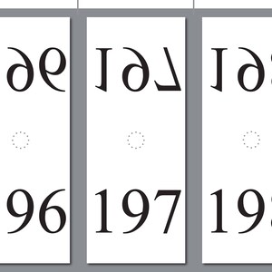 PDF numbers 100-201 Online Sale Printable Clothing Live Sale Reverse Number Tags- solid pastel colors.