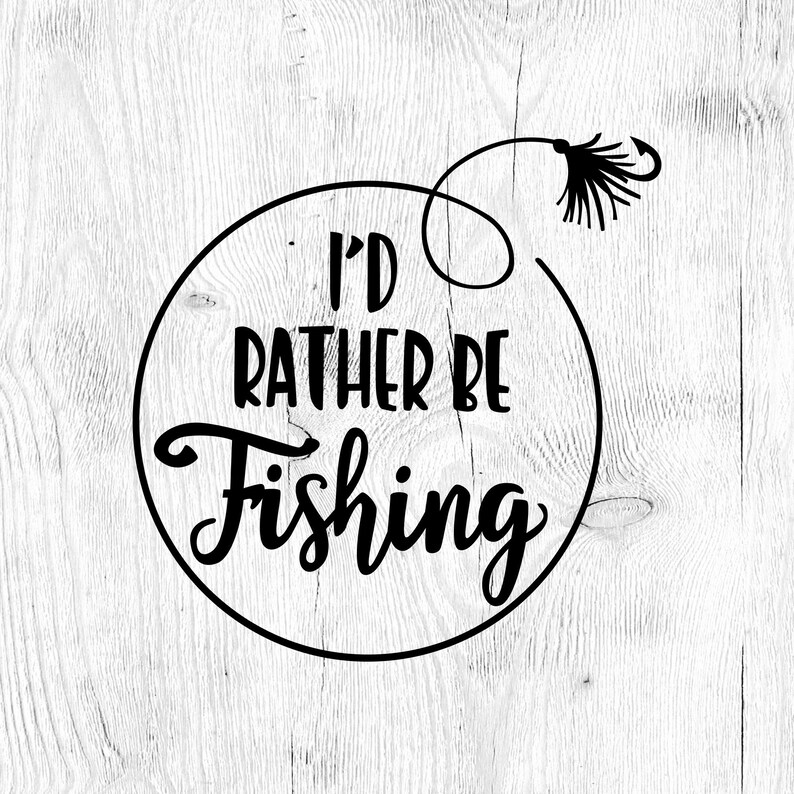 I'd Rather Be Fishing Decal Window Decal Car Decal | Etsy