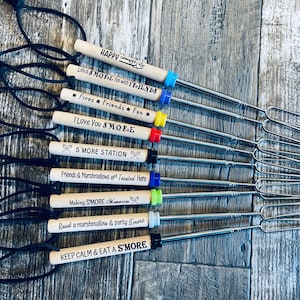 Marshmallow Roasting Sticks, S&#39;more Stick, Roasting Stick, Personalized Gift, Expanding or Expandable Roasting Stick, Hot Dog Stick, Camping