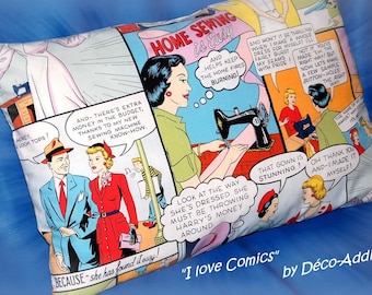 Coussin thème Comics -   I love Comics