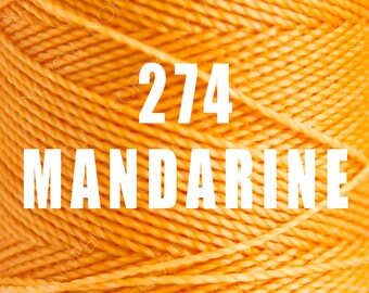 1 Spool / Linhasita Waxed polyester macrame cord / 1 mm / MANDARINE /   Complete spool / COR 274