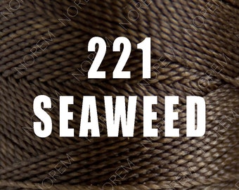1 Spool / Linhasita Waxed polyester macrame cord / 1 mm / SEAWEED /   Complete spool / COR 221