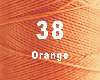 1 spool / 1mm / Linhasita Waxed polyester macrame cord  / ORANGE /   Complete spool / COR 38